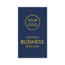 Simple Modern Minimalist Gold Business Logo Navy