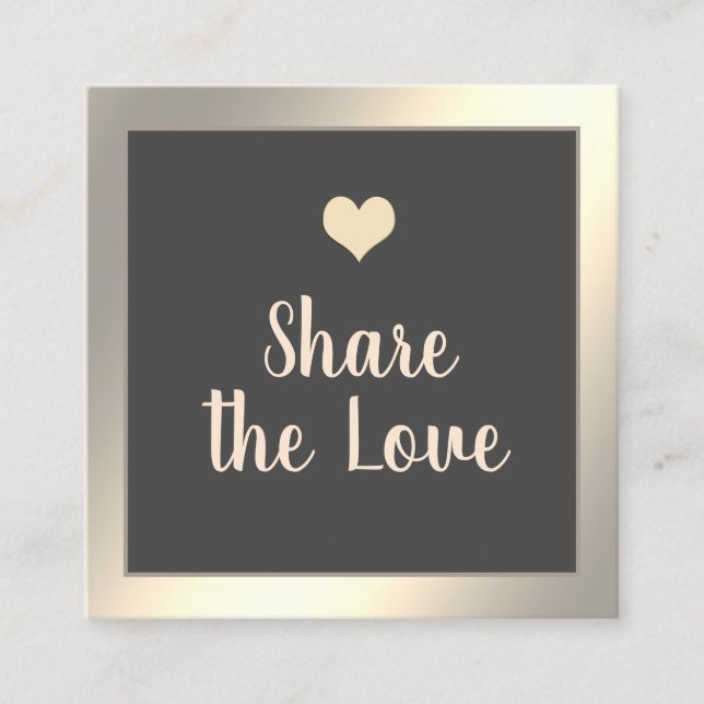 Simple modern minimalist gold referral card (Front)