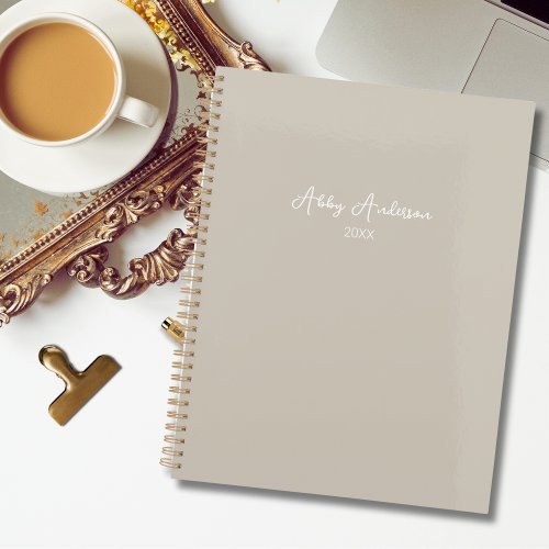 Simple Modern Minimalist Gold Script  Sand Planner