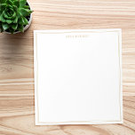 Simple Modern Minimalist Gold Two Border Monogram Notepad<br><div class="desc">Create your own personalized monogram name notepad with simple modern typography and minimalist two border lines in gold color.</div>