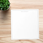 Simple Modern Minimalist Gray Two Border Monogram Notepad<br><div class="desc">Create your own personalized monogram name notepad with simple modern typography and minimalist two border lines in gray color.</div>