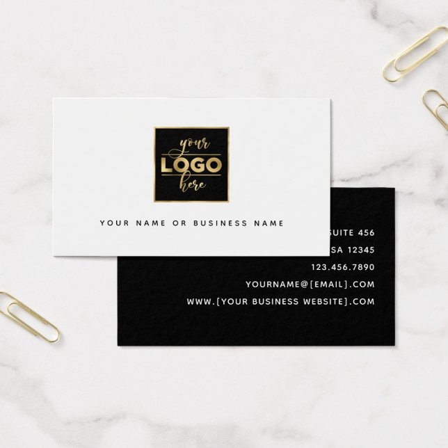 Simple Modern Minimalist Logo Business Card (Office)
