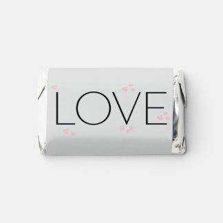 Simple Modern Minimalist LOVE Candy Wrapper Hershey's Miniatures