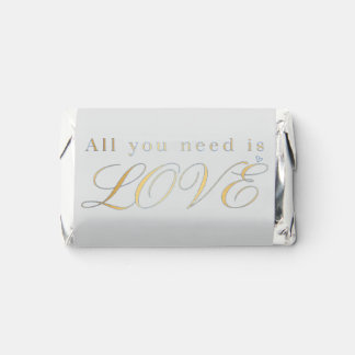 Simple Modern Minimalist LOVE Candy Wrapper Hershey's Miniatures