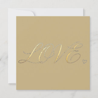 Simple modern Minimalist LOVE invitation