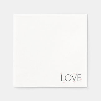 Simple Modern Minimalist LOVE Paper ````````````na Napkins