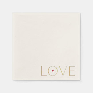 Simple Modern Minimalist LOVE Paper ````````````na Napkins