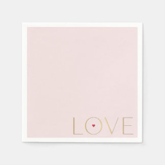 Simple Modern Minimalist LOVE Paper ````````````na Napkins