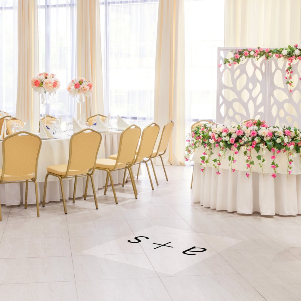 Discover Simple Modern Minimalist Monogram Wedding Floor Decals
