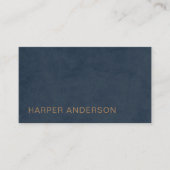 Simple Modern Minimalist Navy Blue Business Card | Zazzle