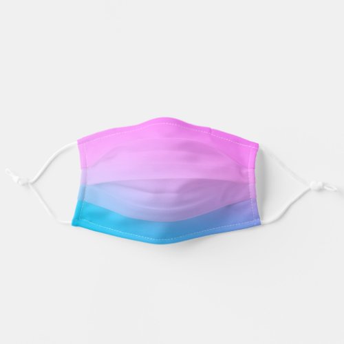 Simple modern minimalist pink blue ombre adult cloth face mask