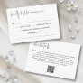 Simple Modern Minimalist QR Code RSVP Wedding Enclosure Card