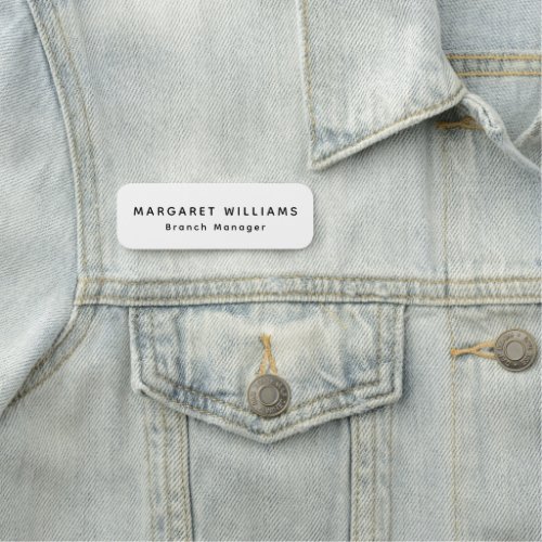 Simple Modern Minimalist Retail Business Name Tag