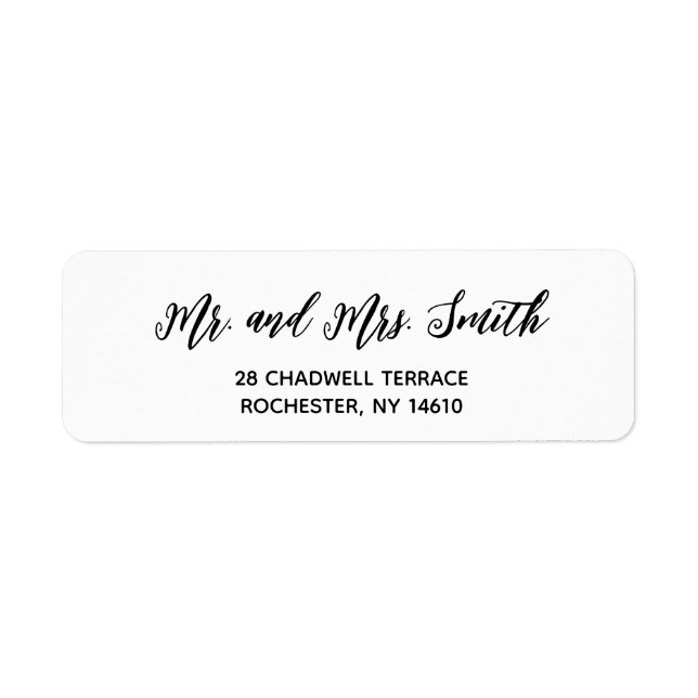 Simple Modern Minimalist Return Address Labels (Front)
