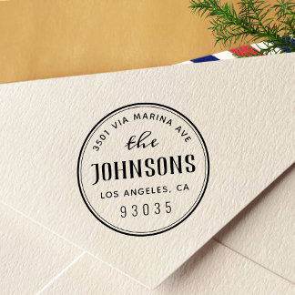 Simple Modern Minimalist Return Address Self-inking Stamp