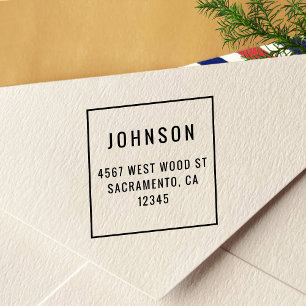 Simple Modern Minimalist Return Address Self-inking Stamp