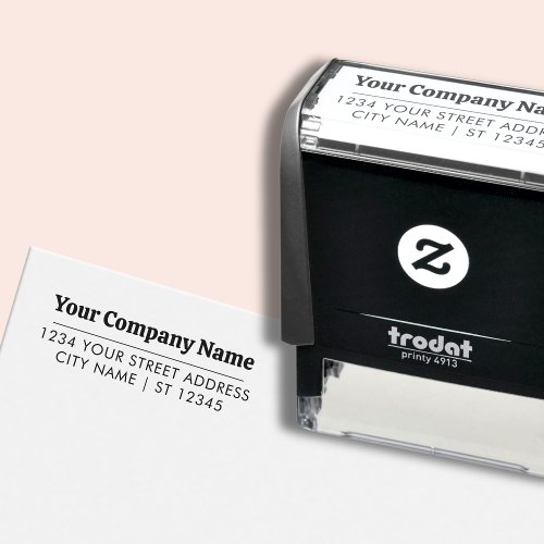 Simple Modern Minimalist Return Address Self_inking Stamp