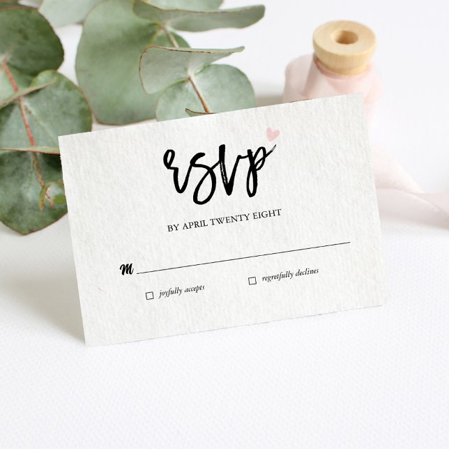 Simple Modern Minimalist RSVP Invitation Card (Creator Uploaded)