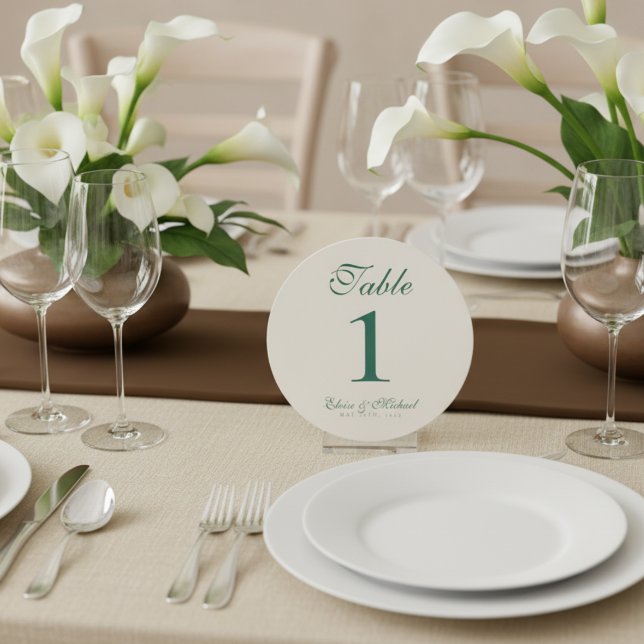 Simple Modern Minimalist Sage Green Wedding Holiday Card (Guide guests to their seats in style with this Sage Green Wedding Table Number Sign!)