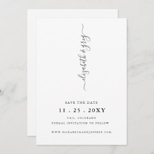 Simple Modern Minimalist Save the Date Announcement