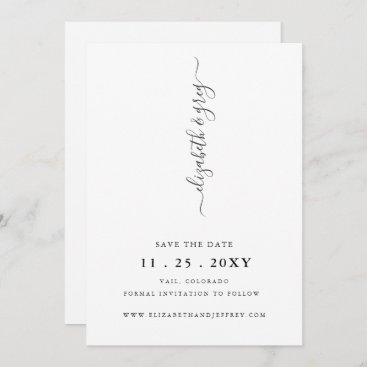 Simple Modern Minimalist Save the Date Announcement