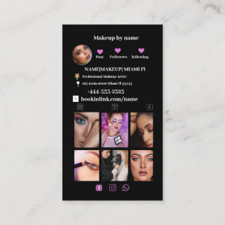 Simple Modern Minimalist Social Media  Business Card