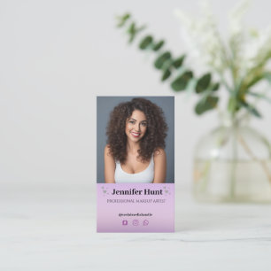 Simple Modern Minimalist Social Media  Business Card