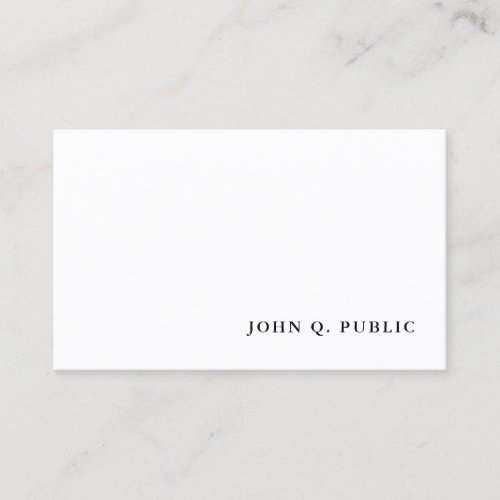 Simple Modern Minimalist Template Professional Business Card