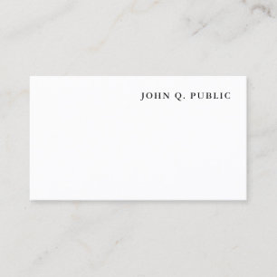 Simple Modern Minimalist Template Professional Top Business Card