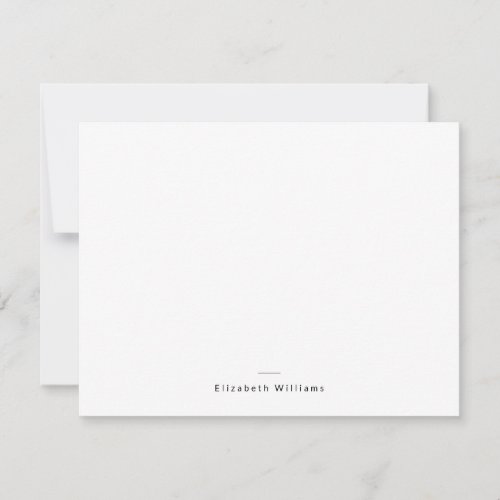 Simple Modern Minimalist Typography  Note Card