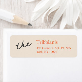 Simple Modern Minimalist | Wedding Invitation Label