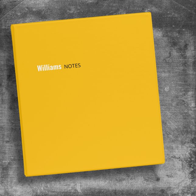 Simple Modern Minimalist Yellow Binder for Notes (Creator Uploaded)