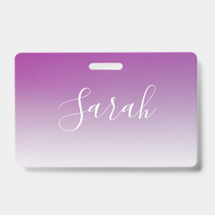 Simple Modern Minimalistic Purple Ombre Gradient Badge