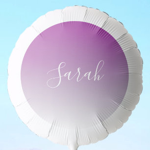 Simple Modern Minimalistic Purple Ombre Gradient Balloon