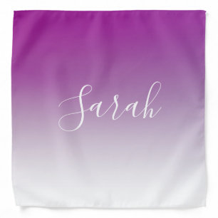 Simple Modern Minimalistic Purple Ombre Gradient Bandana