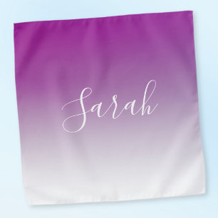 Simple Modern Minimalistic Purple Ombre Gradient Bandana