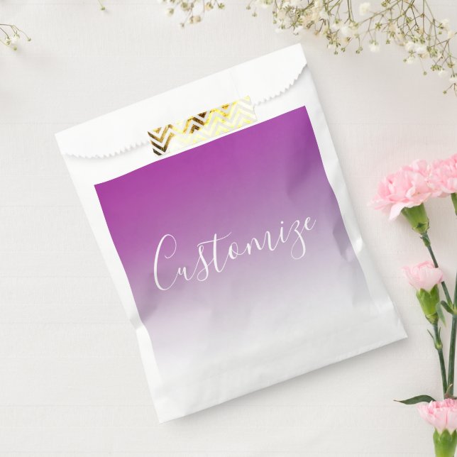 Simple Modern Minimalistic Purple Ombre Gradient Favor Bag (Sealed)