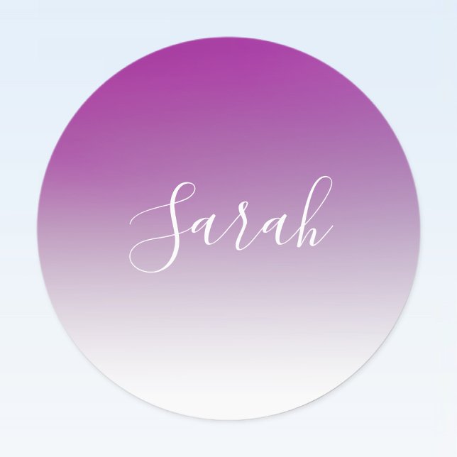 Simple Modern Minimalistic Purple Ombre Gradient Labels (Creator Uploaded)