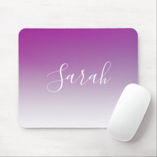 Simple Modern Minimalistic Purple Ombre Gradient Mouse Pad