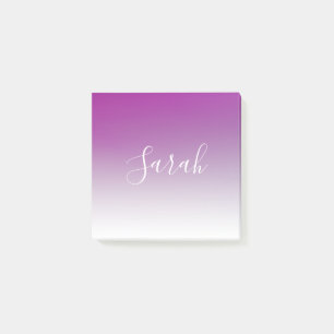 Simple Modern Minimalistic Purple Ombre Gradient Post-it Notes
