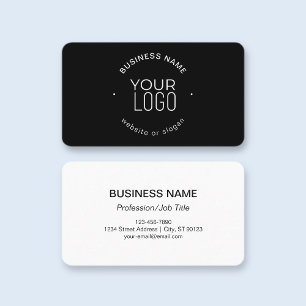 Simple modern minimalistic template black white business card