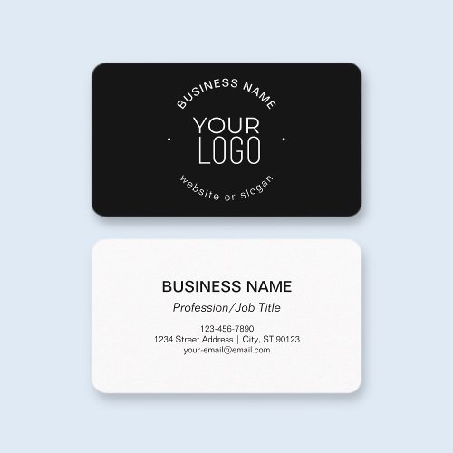 Simple modern minimalistic template  black white business card