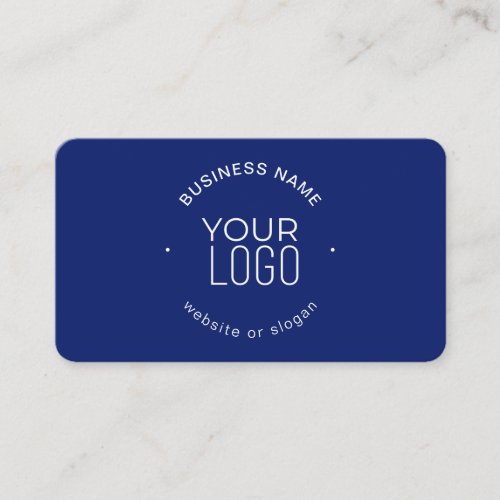 Simple modern minimalistic template  Navy blue Business Card