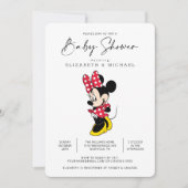 Simple Modern Minnie Mouse Baby Shower Invitation (Front)