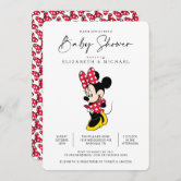 Simple Modern Mickey Mouse Baby Shower Thank You Invitation