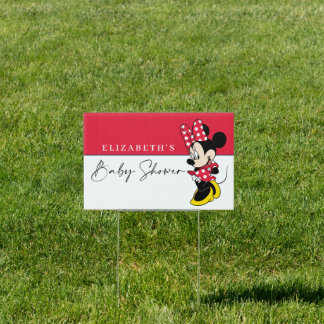 Simple Modern Minnie Mouse Baby Shower Sign