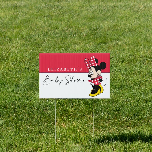 Simple Modern Minnie Mouse Baby Shower Sign (Insitu)