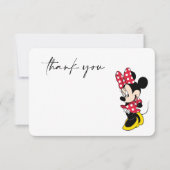 Simple Modern  Minnie Mouse Baby Shower Thank You Invitation (Front)