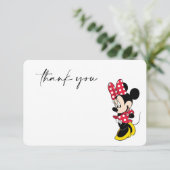 Simple Modern  Minnie Mouse Baby Shower Thank You Invitation (Standing Front)