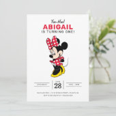 Simple Modern Minnie Mouse Birthday Invitation (Standing Front)